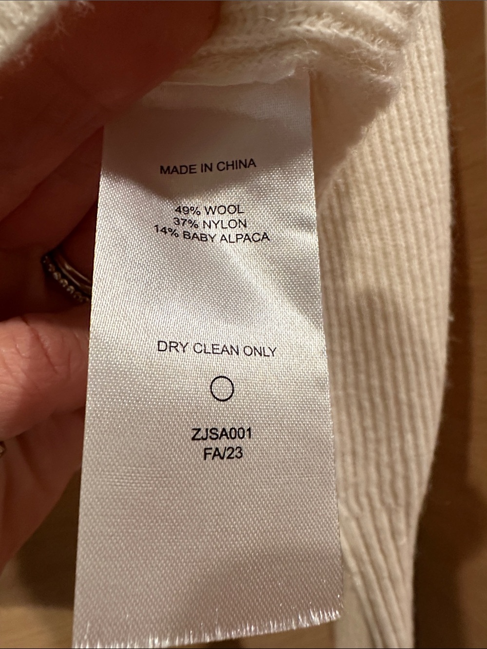 Quince Cream Ribbed V-Neck Button Cardigan - Picture 4 of 5
